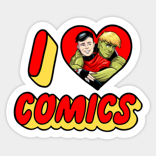 I Love Comics: Billy & Teddy Sticker